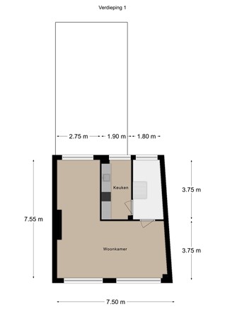 Floorplan - Bosstraat 8, 6291 CJ Vaals